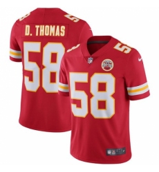 Men's Nike Kansas City Chiefs #58 Derrick Thomas Red Team Color Vapor Untouchable Limited Player NFL Jersey