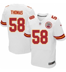 Men's Nike Kansas City Chiefs #58 Derrick Thomas White Vapor Untouchable Elite Player NFL Jersey