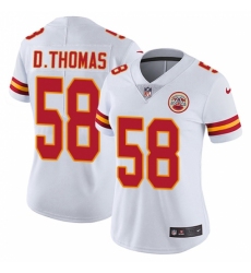 Women's Nike Kansas City Chiefs #58 Derrick Thomas Elite White NFL Jersey