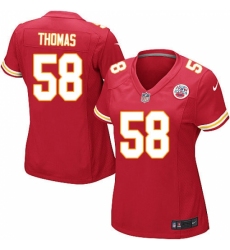 Women's Nike Kansas City Chiefs #58 Derrick Thomas Game Red Team Color NFL Jersey