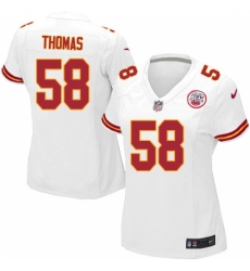 Women's Nike Kansas City Chiefs #58 Derrick Thomas Game White NFL Jersey