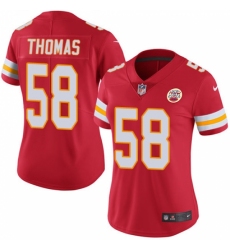 Women's Nike Kansas City Chiefs #58 Derrick Thomas Red Team Color Vapor Untouchable Limited Player NFL Jersey