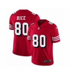 Men's San Francisco 49ers #80 Jerry Rice Limited Red Rush Vapor Untouchable Football Jerseys