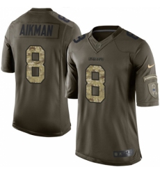 Men's Nike Dallas Cowboys #8 Troy Aikman Elite Green Salute to Service NFL Jersey