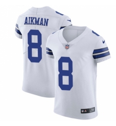 Men's Nike Dallas Cowboys #8 Troy Aikman Elite White NFL Jersey