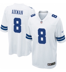 Men's Nike Dallas Cowboys #8 Troy Aikman Game White NFL Jersey