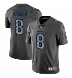 Men's Nike Dallas Cowboys #8 Troy Aikman Gray Static Vapor Untouchable Limited NFL Jersey