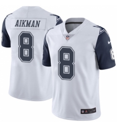 Men's Nike Dallas Cowboys #8 Troy Aikman Limited White Rush Vapor Untouchable NFL Jersey