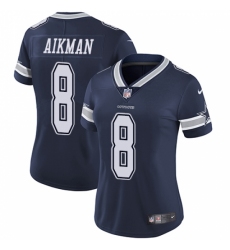 Women's Nike Dallas Cowboys #8 Troy Aikman Navy Blue Team Color Vapor Untouchable Limited Player NFL Jersey