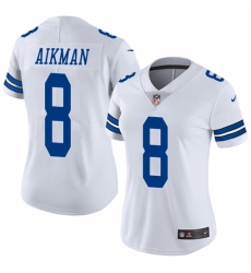 Women's Nike Dallas Cowboys #8 Troy Aikman White Vapor Untouchable Limited Player NFL Jersey