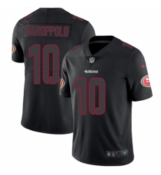 Men's Nike San Francisco 49ers #10 Jimmy Garoppolo Limited Black Rush Impact NFL Jersey