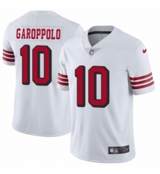 Men's Nike San Francisco 49ers #10 Jimmy Garoppolo Limited White Rush Vapor Untouchable NFL Jersey