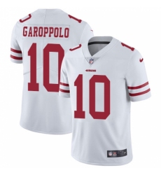 Men's Nike San Francisco 49ers #10 Jimmy Garoppolo White Vapor Untouchable Limited Player NFL Jersey