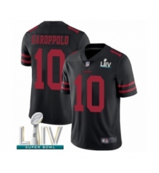 Men's San Francisco 49ers #10 Jimmy Garoppolo Black Alternate Vapor Untouchable Limited Player Super Bowl LIV Bound Football Jersey