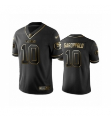 Men's San Francisco 49ers #10 Jimmy Garoppolo Limited Black Golden Edition Football Jersey