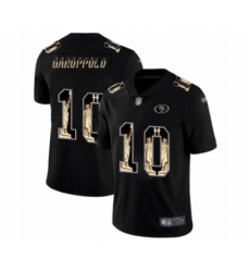 Men's San Francisco 49ers #10 Jimmy Garoppolo Limited Black Statue of Liberty Football Jersey