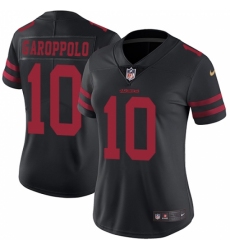 Women's Nike San Francisco 49ers #10 Jimmy Garoppolo Black Vapor Untouchable Limited Player NFL Jersey