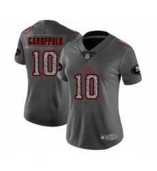 Women's San Francisco 49ers #10 Jimmy Garoppolo Limited Gray Static Fashion Football Jersey