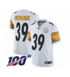 Men's Pittsburgh Steelers #39 Minkah Fitzpatrick White Vapor Untouchable Limited Player 100th Season Football Jersey