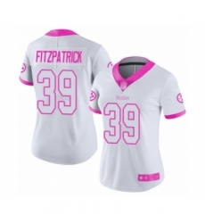 Women's Pittsburgh Steelers #39 Minkah Fitzpatrick Limited White Pink Rush Fashion Football Jersey