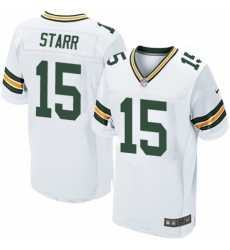 Men's Nike Green Bay Packers #15 Bart Starr Elite White NFL Jersey