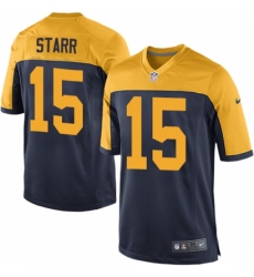 Men's Nike Green Bay Packers #15 Bart Starr Game Navy Blue Alternate NFL Jersey