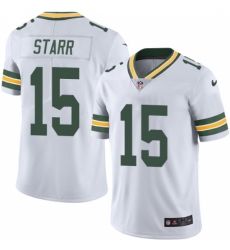 Men's Nike Green Bay Packers #15 Bart Starr White Vapor Untouchable Limited Player NFL Jersey