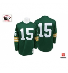 Mitchell and Ness Green Bay Packers #15 Bart Starr Authentic Green Throwback NFL Jersey