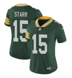 Women's Nike Green Bay Packers #15 Bart Starr Green Team Color Vapor Untouchable Limited Player NFL Jersey