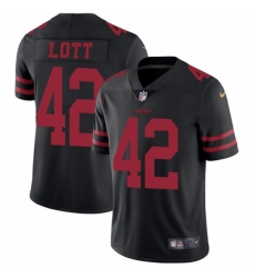 Men's Nike San Francisco 49ers #42 Ronnie Lott Black Vapor Untouchable Limited Player NFL Jersey