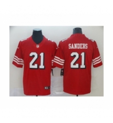 Men's San Francisco 49ers #21 Deion Sanders Limited Red Rush Vapor Untouchable Football Jerseys