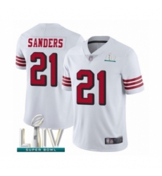 Men's San Francisco 49ers #21 Deion Sanders Limited White Rush Vapor Untouchable Super Bowl LIV Bound Football Jersey