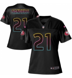 Women's Nike San Francisco 49ers #21 Deion Sanders Game Black Fashion NFL Jersey