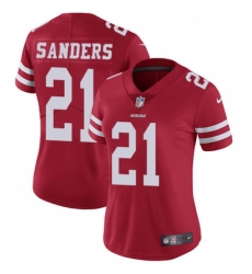 Women's Nike San Francisco 49ers #21 Deion Sanders Red Team Color Vapor Untouchable Limited Player NFL Jersey