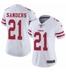 Women's Nike San Francisco 49ers #21 Deion Sanders White Vapor Untouchable Limited Player NFL Jersey