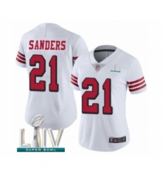 Women's San Francisco 49ers #21 Deion Sanders Limited White Rush Vapor Untouchable Super Bowl LIV Bound Football Jersey