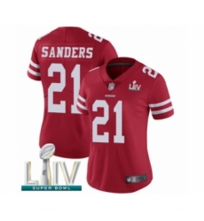 Women's San Francisco 49ers #21 Deion Sanders Red Team Color Vapor Untouchable Limited Player Super Bowl LIV Bound Football Jersey