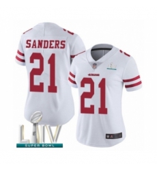 Women's San Francisco 49ers #21 Deion Sanders White Vapor Untouchable Limited Player Super Bowl LIV Bound Football Jersey