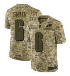 Men's Nike Philadelphia Eagles #6 DeVonta Smith Camo Stitched NFL Limited 2018 Salute To Service Jersey