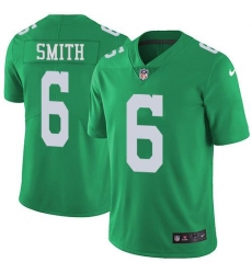 Men's Nike Philadelphia Eagles #6 DeVonta Smith Green Stitched NFL Limited Rush Jersey