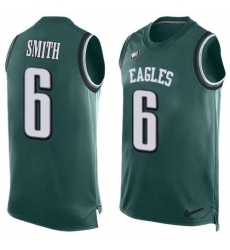 Men's Nike Philadelphia Eagles #6 DeVonta Smith Green Team Color Stitched NFL Limited Tank Top Jersey