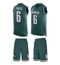 Men's Nike Philadelphia Eagles #6 DeVonta Smith Green Team Color Stitched NFL Limited Tank Top Suit Jersey