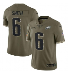 Men's Philadelphia Eagles #6 Devonta Smith Nike 2022 Salute To Service Limited Jersey - Olive