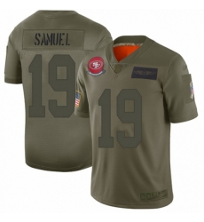 Men's San Francisco 49ers #19 Deebo Samuel Limited Camo 2019 Salute to Service Football Jersey