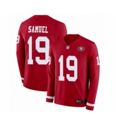 Men's San Francisco 49ers #19 Deebo Samuel Limited Red Therma Long Sleeve Football Jersey