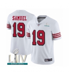 Men's San Francisco 49ers #19 Deebo Samuel Limited White Rush Vapor Untouchable Super Bowl LIV Bound Football Jersey