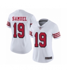 Women's San Francisco 49ers #19 Deebo Samuel Limited White Rush Vapor Untouchable Football Jersey