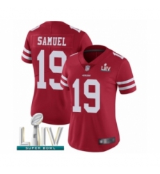 Women's San Francisco 49ers #19 Deebo Samuel Red Team Color Vapor Untouchable Limited Player Super Bowl LIV Bound Football Jersey