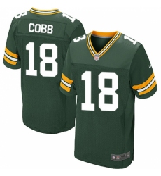 Men's Nike Green Bay Packers #18 Randall Cobb Elite Green Team Color NFL Jersey