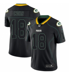 Men's Nike Green Bay Packers #18 Randall Cobb Limited Lights Out Black Rush NFL Jersey